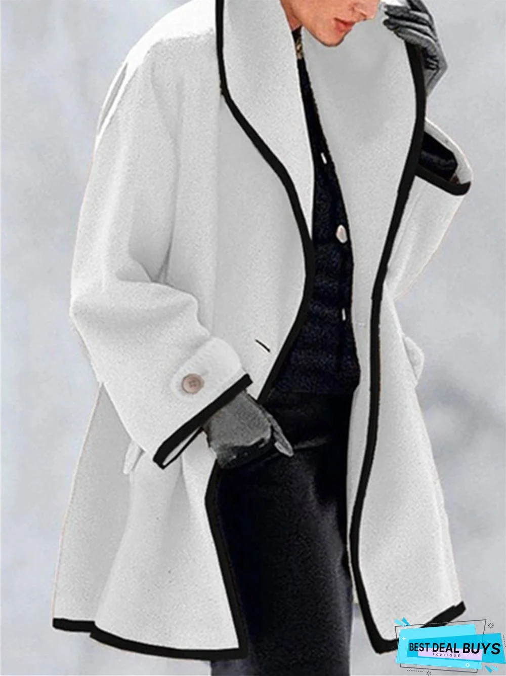 Women's Fashion Loose Solid Color Coat