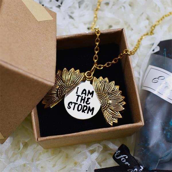 I am the Storm Sunflower Necklace