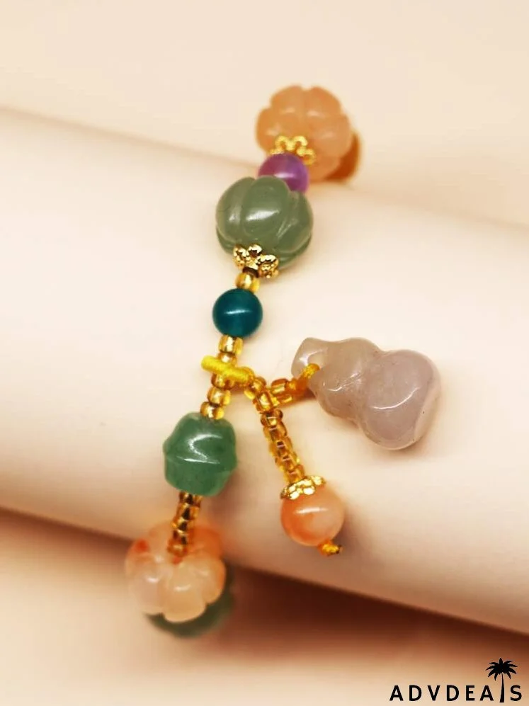 Gourd Charm Beaded Bracelet