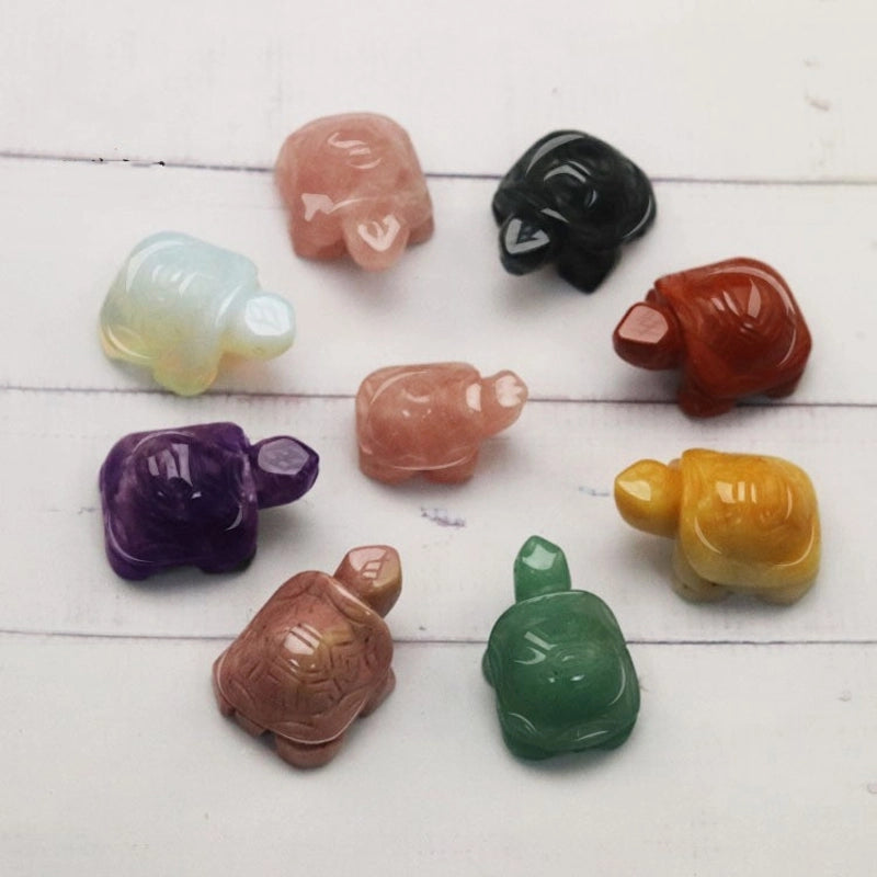 Minimalist Tortoise Gem Obsidian Ornaments Artificial Decorations