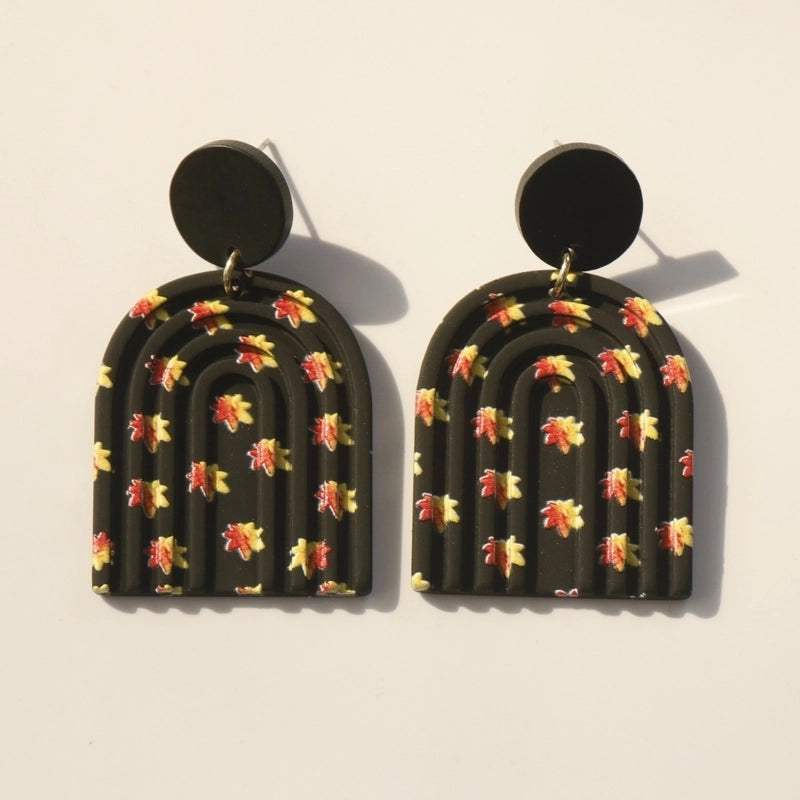 1 Pair Fashion Pumpkin Turkey Skull Arylic Thanksgiving Women’s Drop Earrings