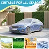 [US Local Warehouse] 50 Packs Universal Disposable Car Covers (12.5x21.6 Ft) Clear Plastic Car Covers Waterproof All Weather for Automobiles with Elastic Band for Outdoor Snow/Rain Weather Protection