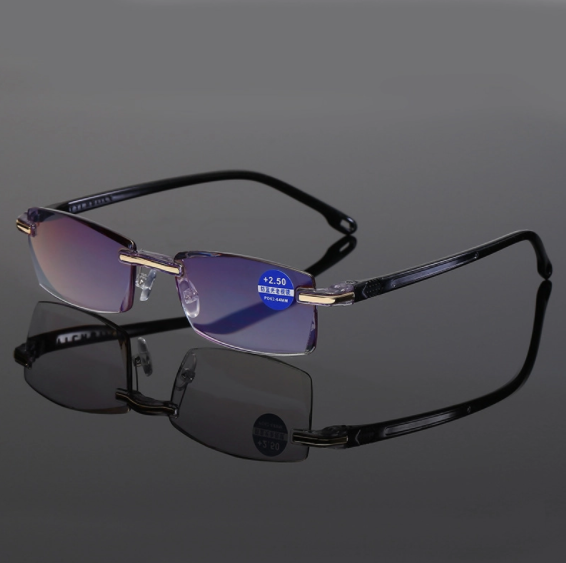 Sapphire High Hardness Anti-blue Progressive Far And Near Dual-Use Reading Glasses