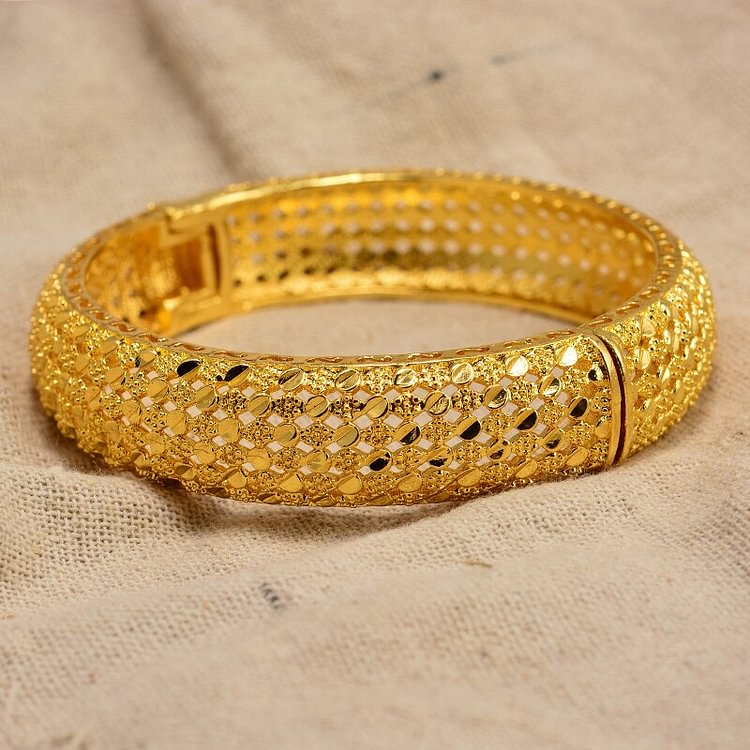 Dubai Wholesale African Bangle Ethiopian Gold Color Bracelets For Women