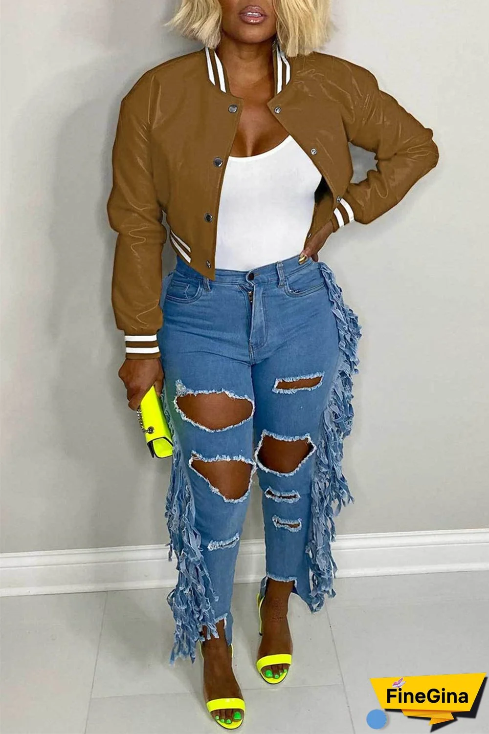 Black Casual Solid Patchwork Conventional Collar Outerwear