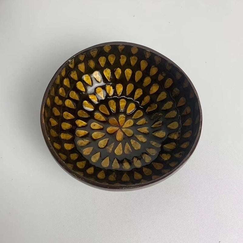 Pastoral Solid Color Coconut Shell Charcoal Shell Tableware 1 Piece