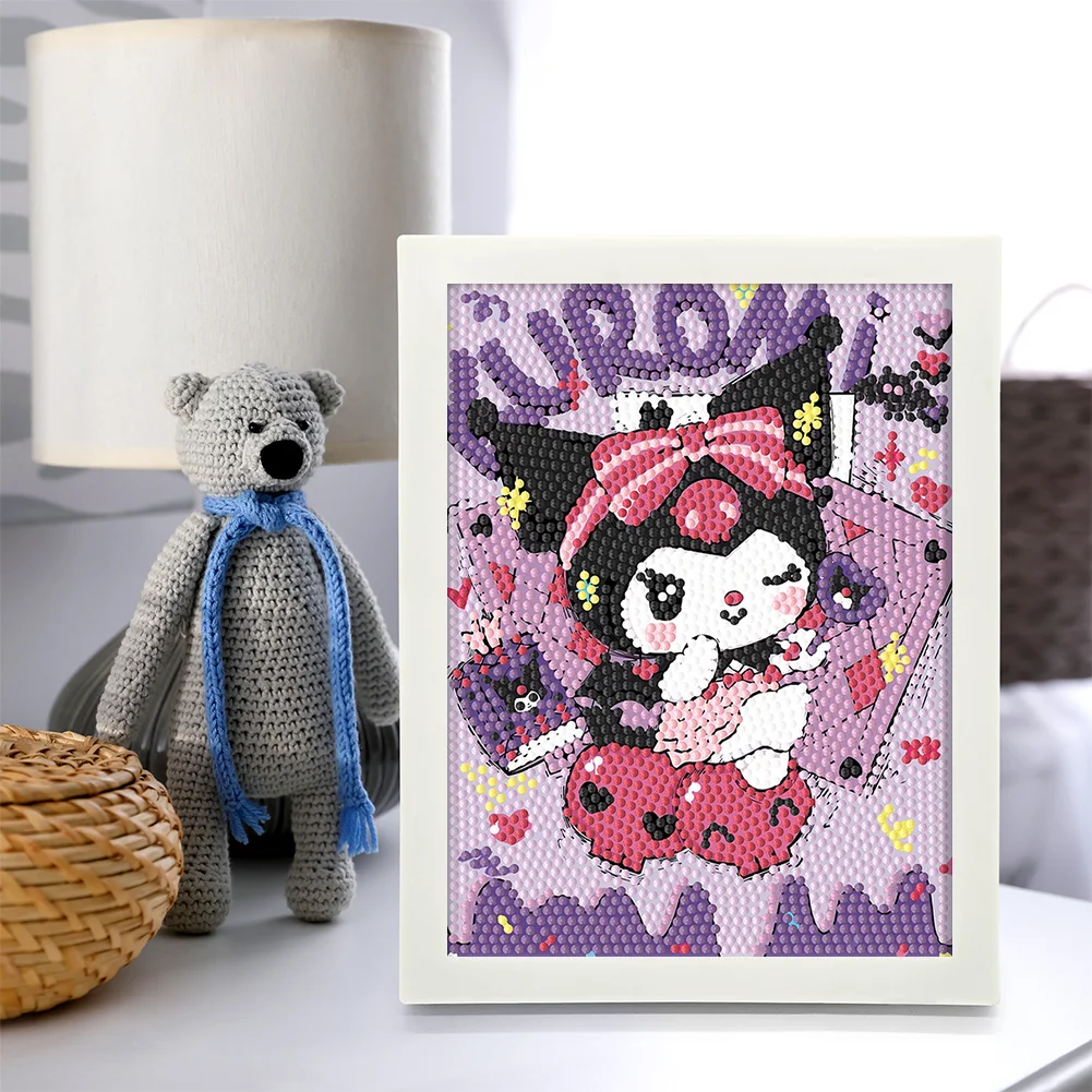 Diamond Painting - Full Round Drill - Kuromi(Canvas|15*20cm)【with Plastic Frame】