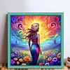uk.everydayedeals (Limited Stock)Cross Stitch - 18ct Stamped - Femme fleurie (50*50cm)