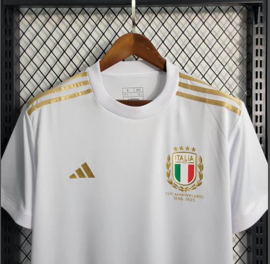 2023 Italy 125th Commemorative Edition White Thai football jersey 1:1