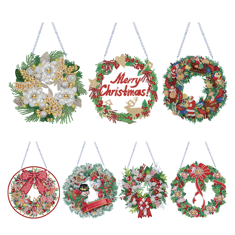 5D DIY Full Drill Garland Single Sided Christmas for Home Window Door ...