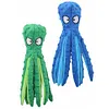 2Pcs Octopus Dog Toy No Stuffing Squeaky Plush Puzzle Toy Interactive Chew Toy