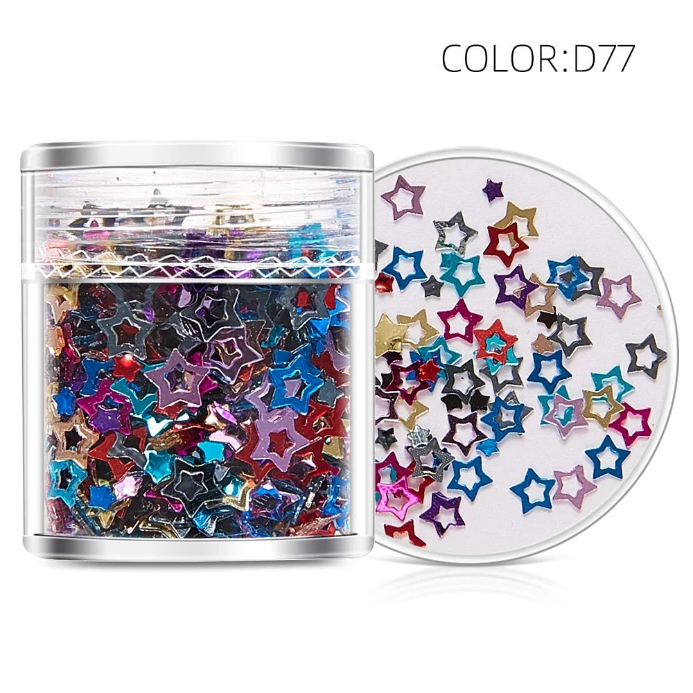 Nail Art Glitter Mix Sequins Color Powder Paillettes For Christmas Tree Party Decor DIY Clothing Sewing Accessories 322