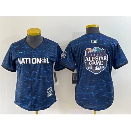 Youth 2023 All-star Royal Big Logo Stitched Baseball Jersey