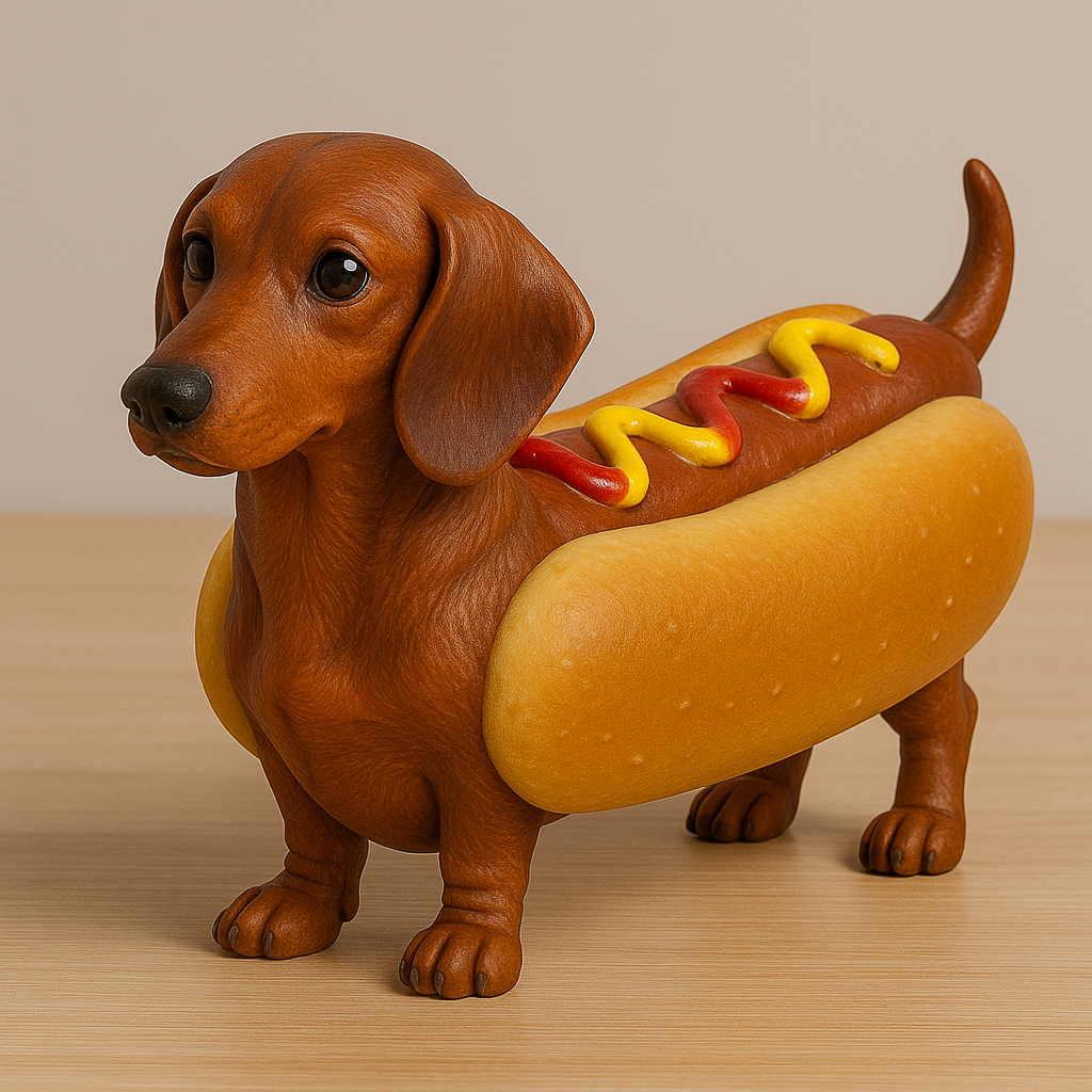 Hot Dog Dachshund Statue
