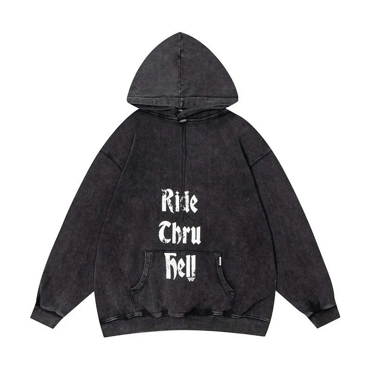Represent Hoodie Letter Print Distressed Zipper Hoodie for Men and Women