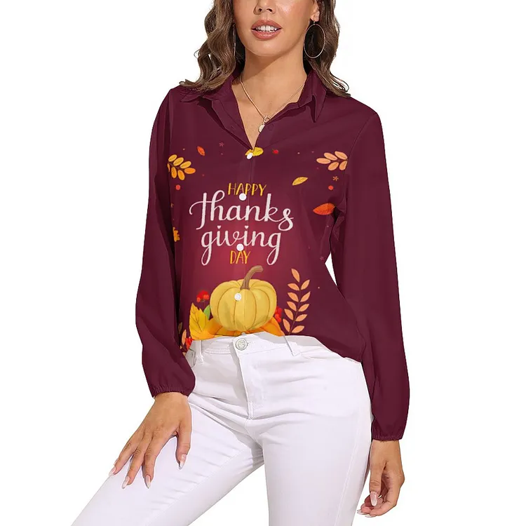 Personalized Design Christmas Women's Vntage Casual Long Sleeve Shirt Tops Full Print