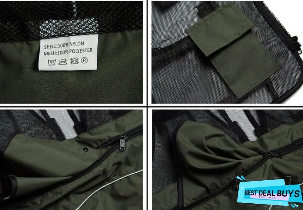 Mens Christmas Equipment Cardigan Vests Waistcoat Plus Size Outerwear Clothing Photographer Sleeveless Jacket