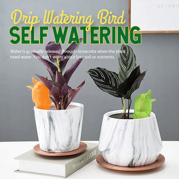 🐦Self Spike Planter Drip Watering Bird