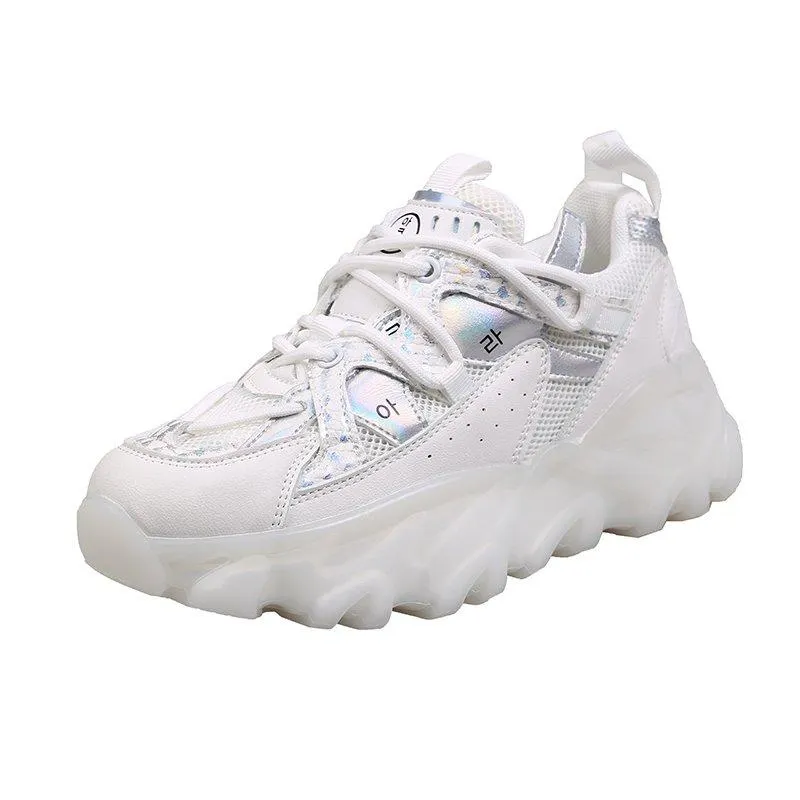 2021 New Sneakers Women Casual Platform Shoes Fashion Jelly Thick Bottom Ladies Trainers Chaussure Femme Chunky Sneakers Woman