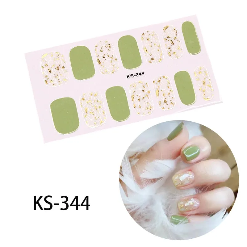 DIY Self Adhesive Nail Gel Sticker Press On Nail Stickers For Children Easy Finger Decals Tips Manicure Tools-Nail Inspo