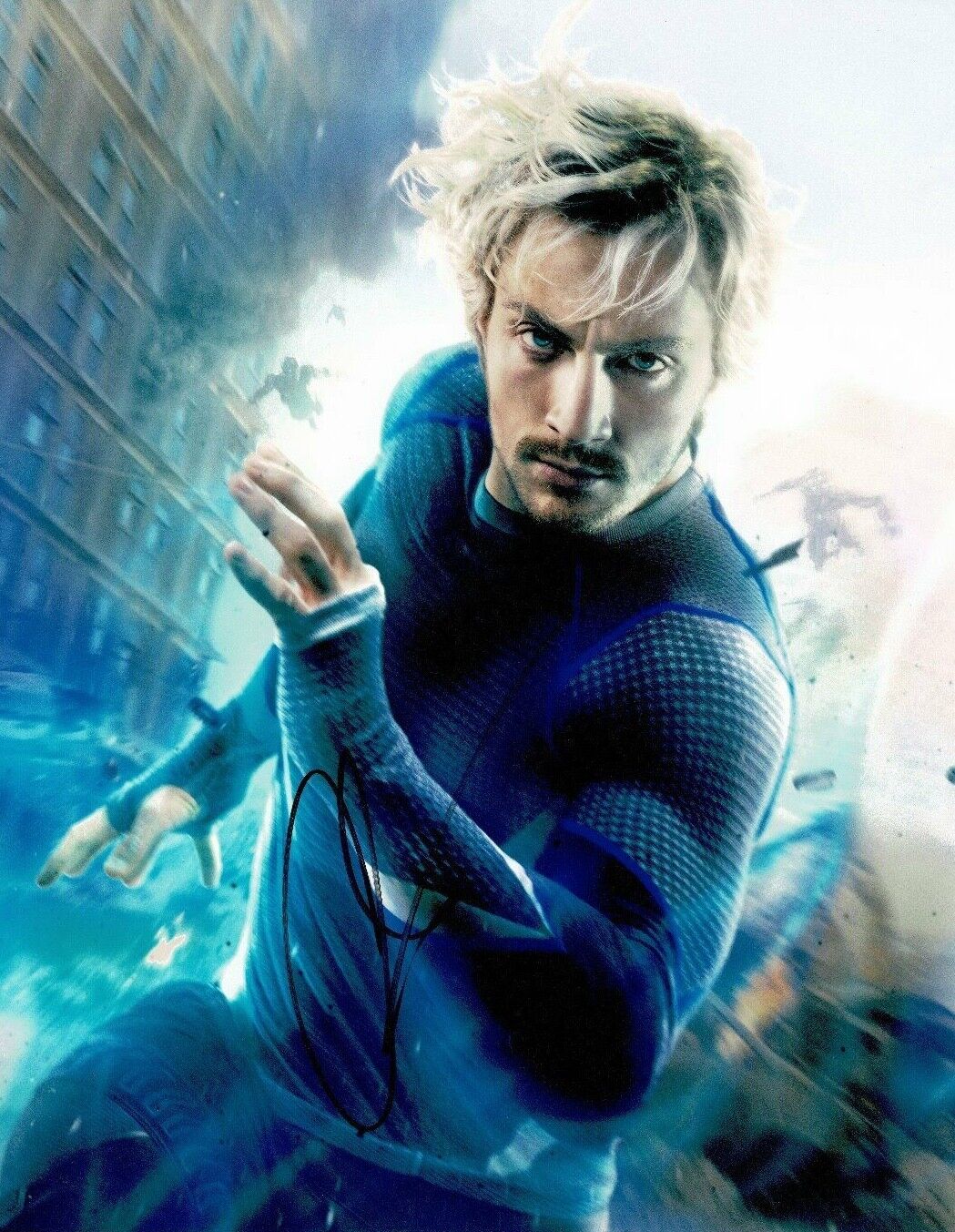 Aaron Taylor-Johnson Signed 14X11 Photo Poster painting Quicksilver 'The Avengers' AFTAL COA (A)