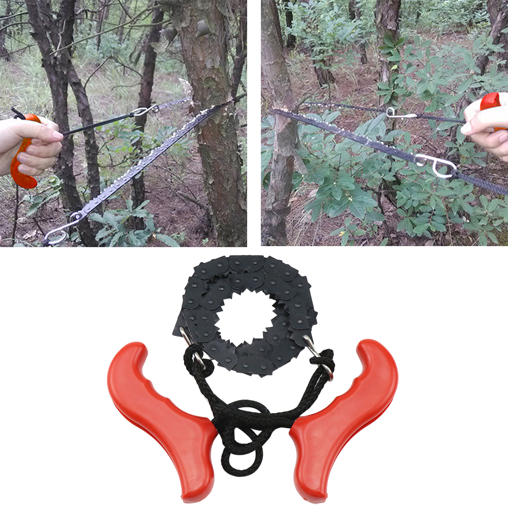 

Pocket Hand Chainsaw Outdoor Survival Camping Hiking Wood Cutting Chain Saw, Black, 501 Original