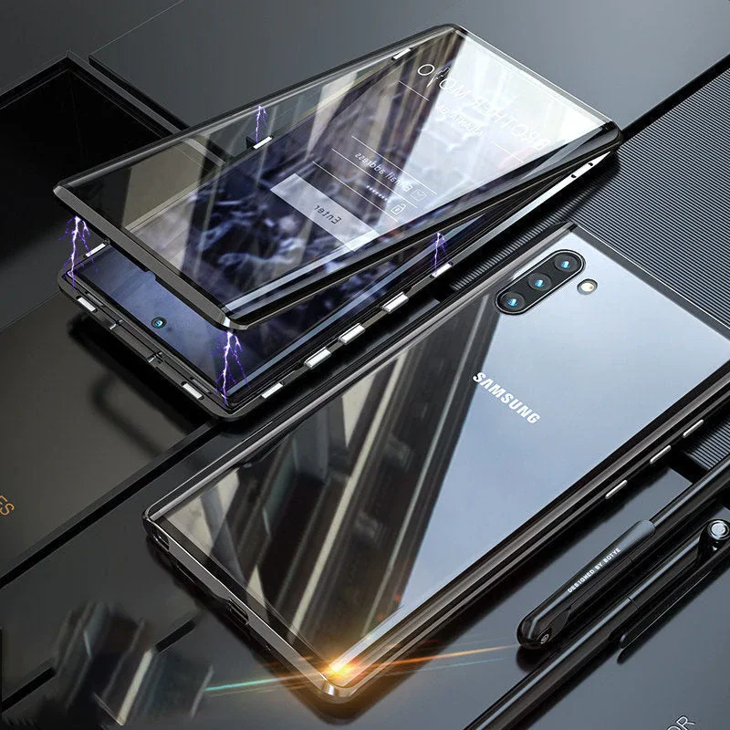 Custodia Per Telefono Bifacciale In Vetro Temperato Magnetico Serie Samsung
