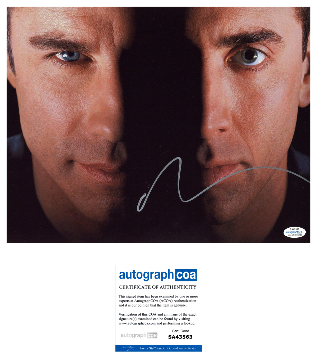 Nicolas Cage Signed Autographed 11x14 Photo Poster painting FACE/OFF ACOA COA