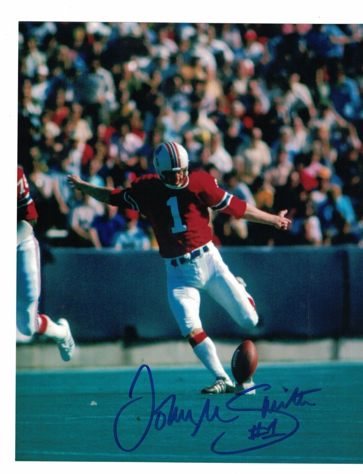 John Smith New England Patriots Signed 8x10 Football Photo Poster painting W/Our COA