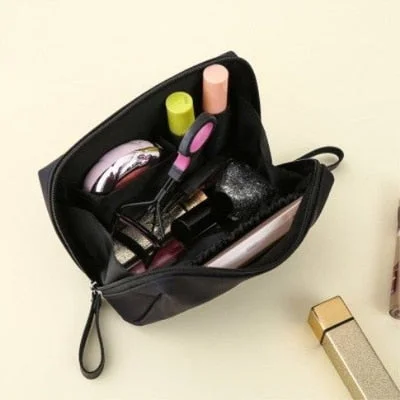 Simple Solid Color Cosmetic Bag for Women 2022 New Makeup Bag Pouch Toiletry Bag Waterproof Make Up Purses Case Hot Dropshipping