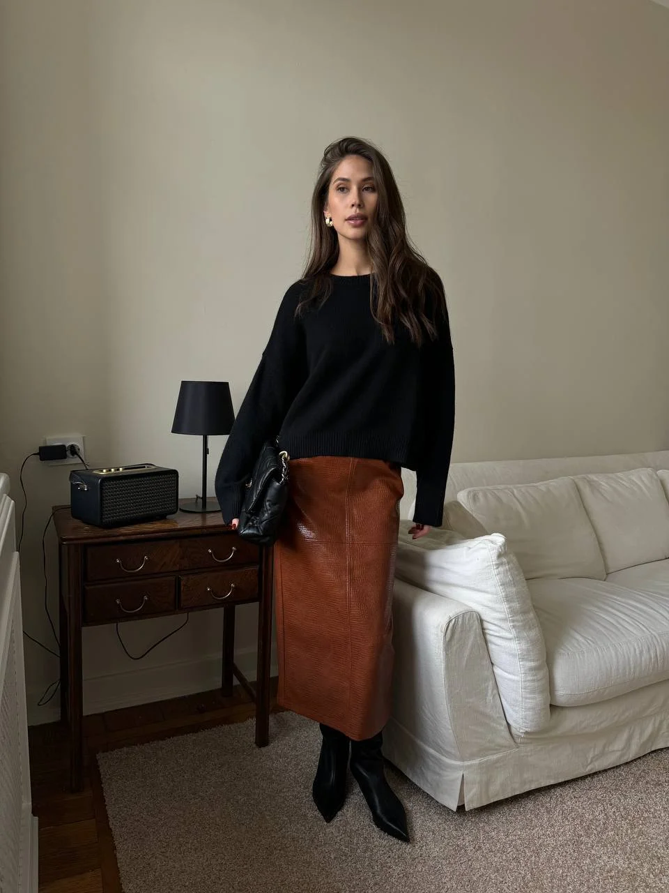 Athvotar Athvotar Autumn And Winter Hot Sale Thick Short Round Neck Solid Color Sweater Bum Basic Women's Clothing