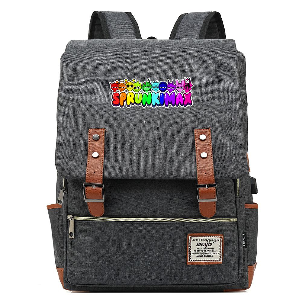Mayoulove Sprunki Backpack Lightweight Waterproof Durable Design for School and Outdoor Activities-Mayoulove
