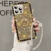 Mobile phone case with diamond crystal bracelet
