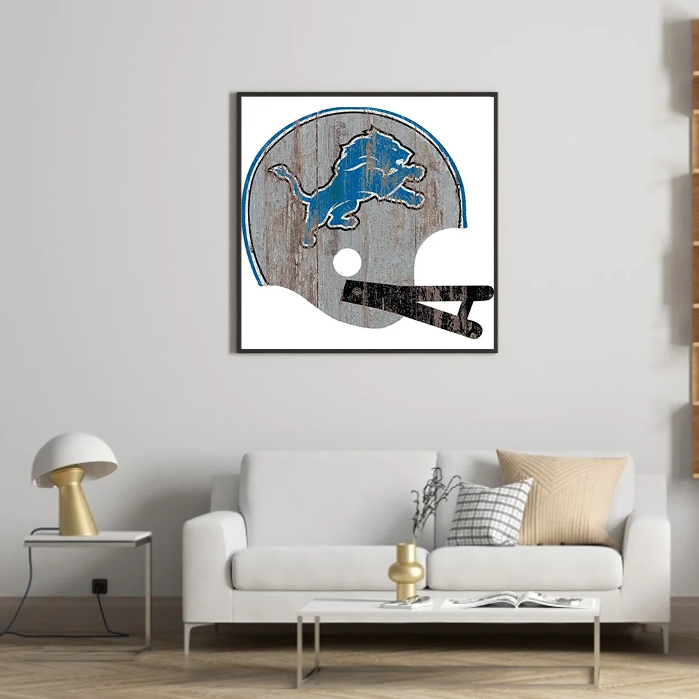 Diamond Painting - Full Round Drill - Detroit Lions(30*30cm)