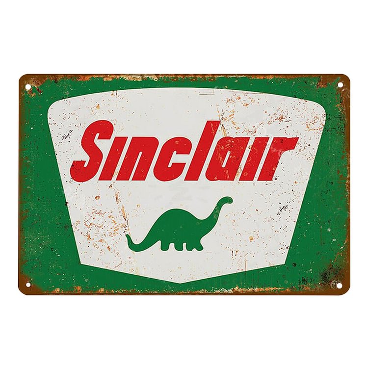 Sinclair - Enseigne Vintage Métallique/panneaux en bois - 20*30cm/30*40cm