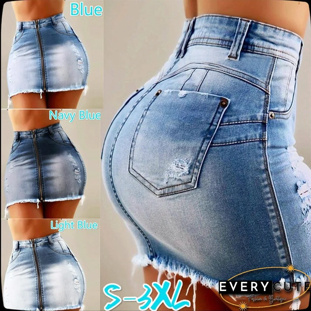 Summer Shorts Jeans Girl High Waist Casual Hot Shorts Women Blue Denim Shorts