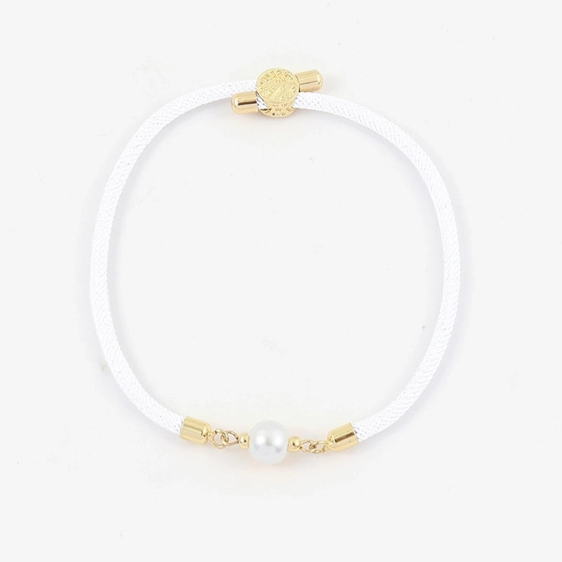 Artificial Pearl Copper Geometric Copper Bracelets