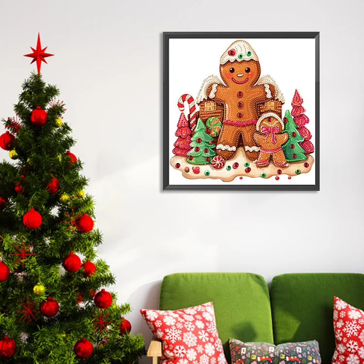 Christmas Gingerbread In The Shape Of A Star Throw Pillow by