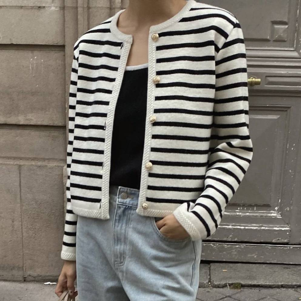 Ootddress Striped Knit 2 Piece-Set Shorts Women Fashion Zebra Printed Cardigan And High Waist Patchwork Shorts Sets Knitwear Outfits