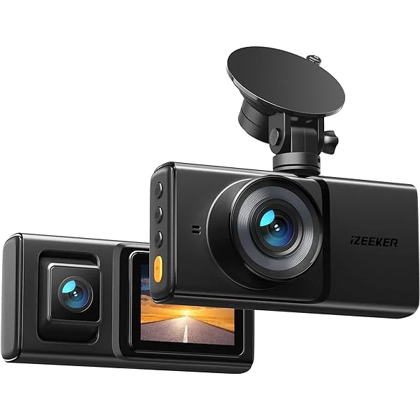 iZEEKER Dash Cam Front and Inside, 2K Single, 1080P Dual Dash Camera for Cars, Infrared Night Vision for Taxi Driver, Accident Record, Loop Recording, Parking Mode