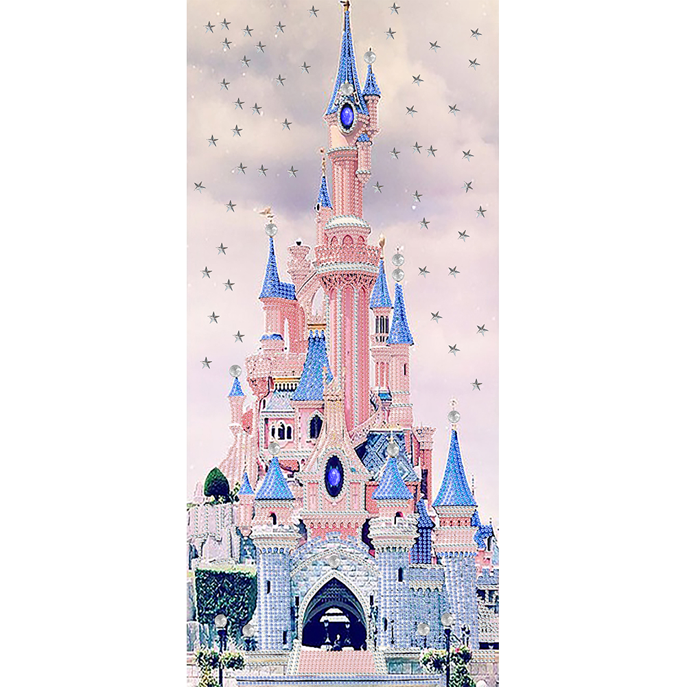 Castle 30*60cm(Canvas) Special Shaped Drill Diamond Painting gbfke