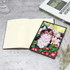 50 Pages A5 DIY Special Shaped Diamond Painting Diary Notebook Kit(Flower Bush Cat)
