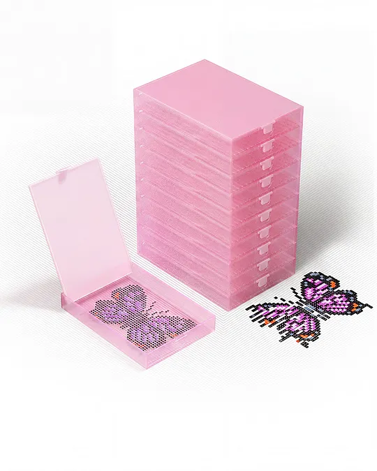 Cateared Trabricks Galaxy Series, Stackable Diamond Art Trays with