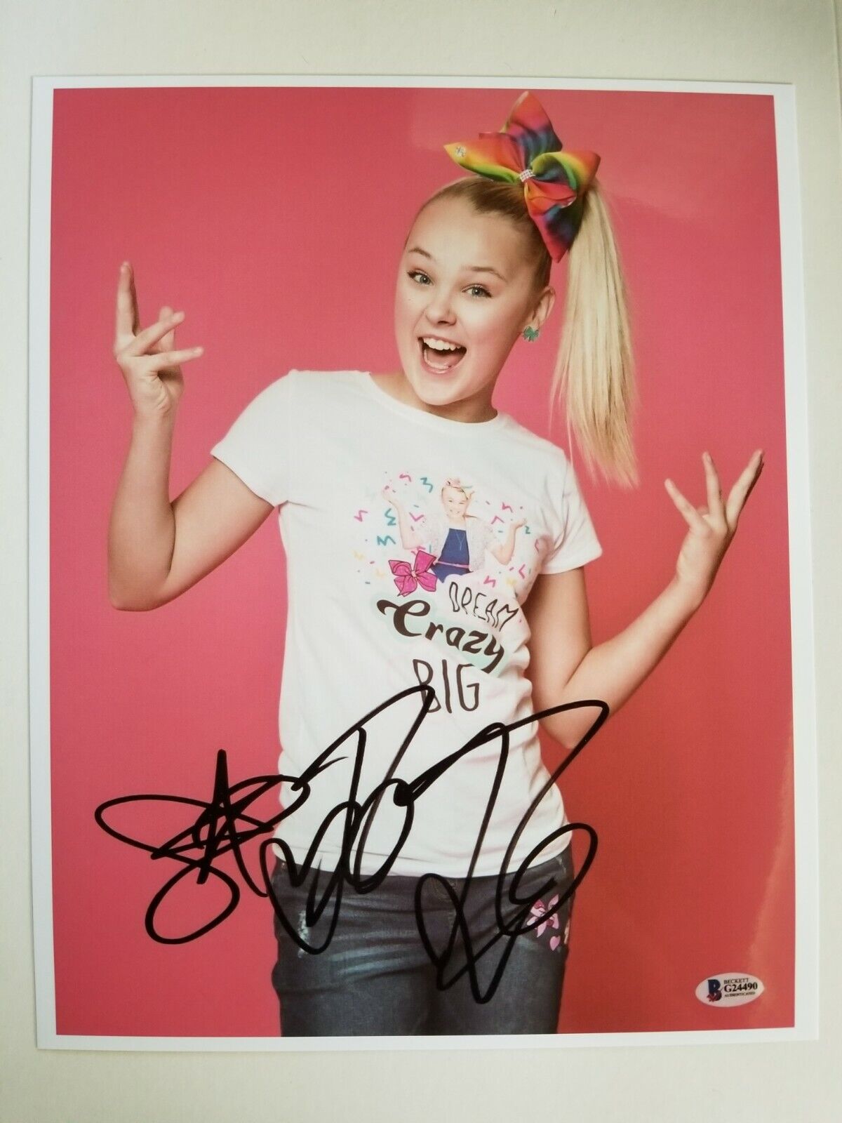 Jojo Siwa Signed 8x10 Photo Poster painting RP -  Shipping!