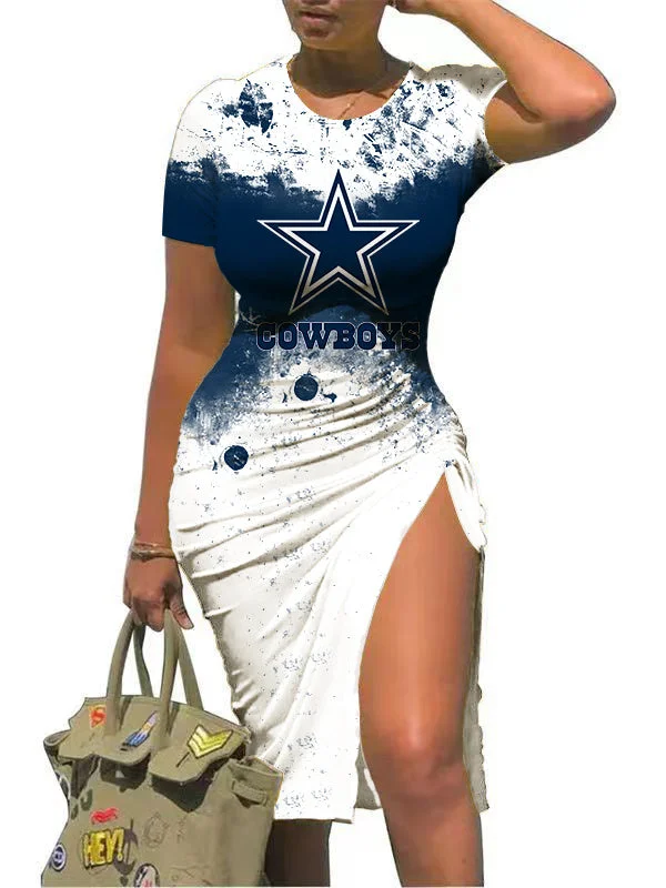Dallas Cowboys Women's Slit Bodycon Dress