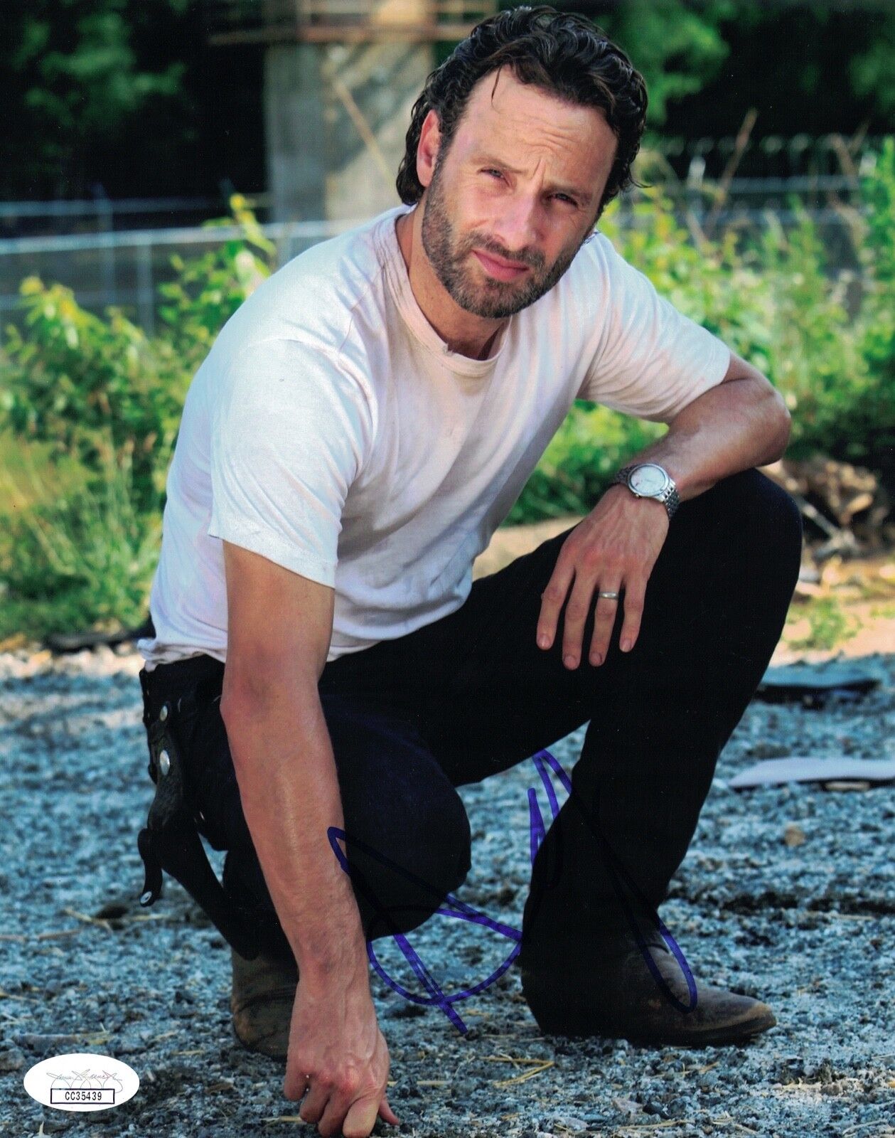 ANDREW LINCOLN Signed RICK GRIMES 8x10 Photo Poster painting Autograph WALKING DEAD JSA COA