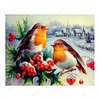 Diamond Painting-Full Round Drill Birds in Snow Winter
