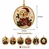 6pcs DIY Pearl Diamond Painting Christmas Tree Hanging Ornaments