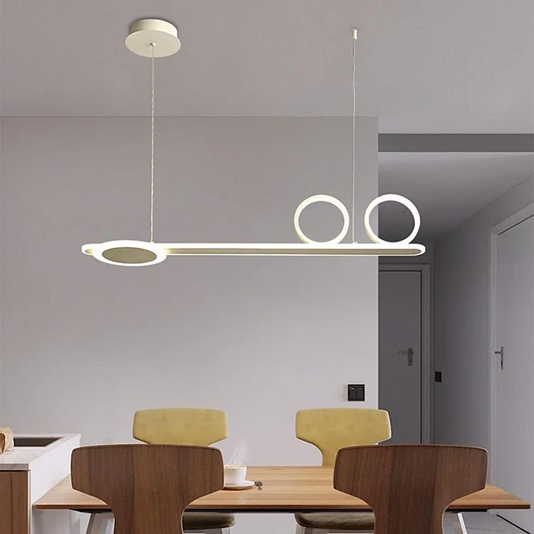 3 Circle Linear Pendant Light Modernist Metal Acrylic LED Ceiling Light - Appledas