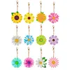 12Pcs DIY Flowers Diamond Painting Keychain（Double-Sided)